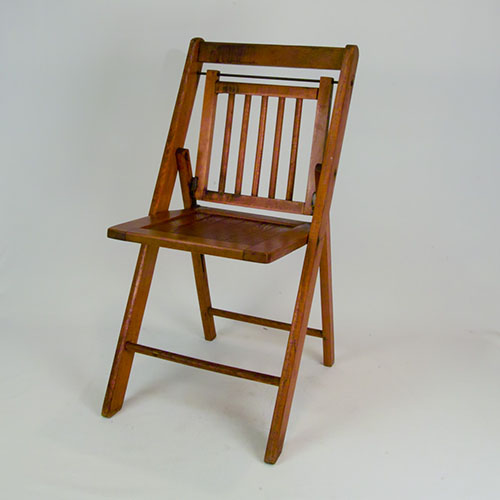 oak folding chair